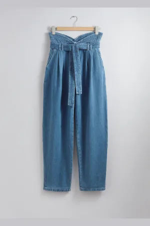 & OTHER STORIES Wide Paperbag Denim Trousers