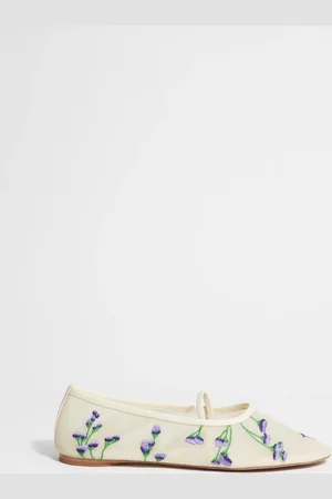& OTHER STORIES Floral-Embroidered Ballet Flats
