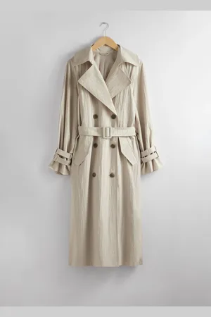& OTHER STORIES Crinkle-Effect Trench Coat