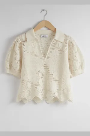 & OTHER STORIES Floral Crochet Top