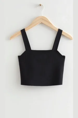 & OTHER STORIES Square Neck Crop Top