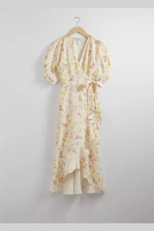 & OTHER STORIES Linen Wrap Midi Dress