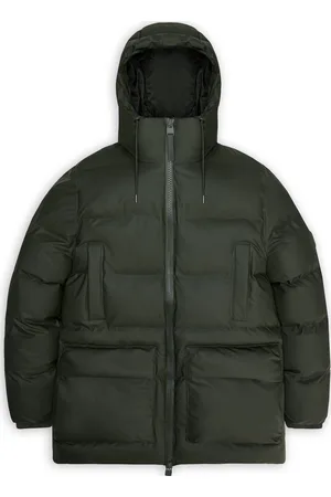 Rains Unisex Alta Long Puffer Cargo Jacket W3T4