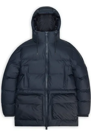 Rains Unisex Alta Long Puffer Cargo Jacket W3T4