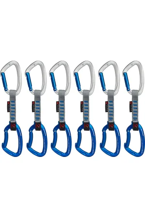 Mammut Crag Keylock 10 Cm Indicator 6-Pack Quickdraws Straight Gate/Bent Gate Key Lock
