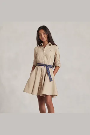 Ralph Lauren Belted Cotton Chino Shirtdress
