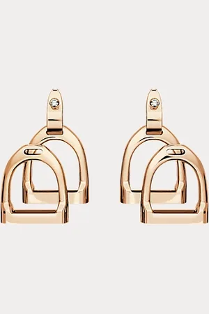 Ralph Lauren Rose Double-Stirrup Earrings