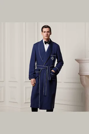 Ralph Lauren Monogram Silk Twill Robe