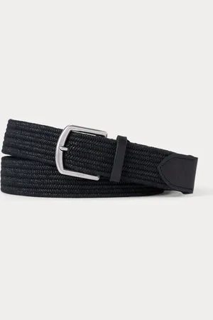 Ralph Lauren Leather-Trim Braided Belt