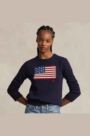 Ralph Lauren Flag Cotton Crewneck Jumper