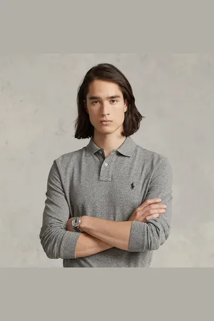 Ralph Lauren Slim Fit Mesh Long-Sleeve Polo