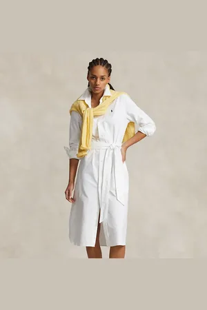 Ralph Lauren Belted Cotton Oxford Shirtdress
