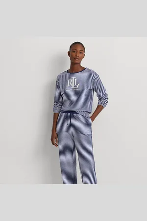 Ralph Lauren Logo Striped Interlock Pyjama Set