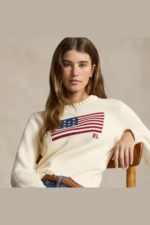 Ralph Lauren Flag Cotton Crewneck Jumper