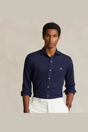 Ralph Lauren Jersey Spread-Collar Shirt