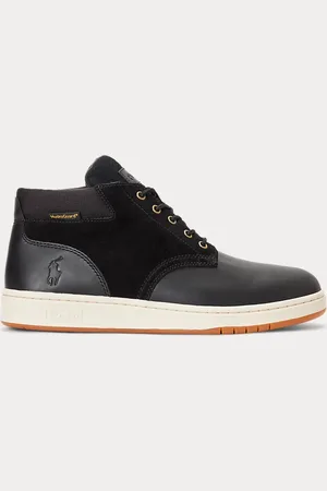 Ralph Lauren Waterproof Leather-Suede Trainer Boot