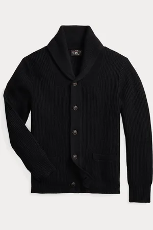 Ralph Lauren Textured Cashmere Shawl-Collar Cardigan
