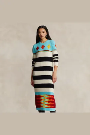 Ralph Lauren PRL x Naiomi Glasses Wool-Blend Dress