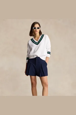 Ralph Lauren Four-Way-Stretch Pleated Short