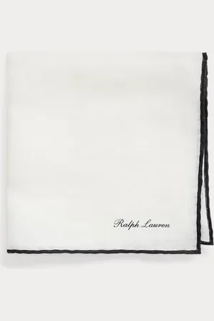 Ralph Lauren Tipped Linen Pocket Square