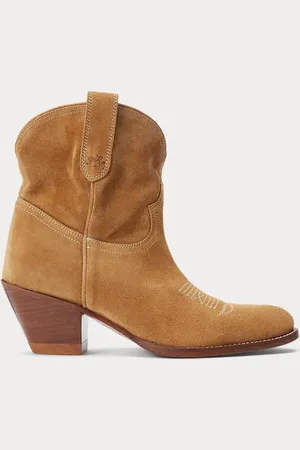 Ralph Lauren Calfskin Suede Western Boot