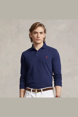 Ralph Lauren Slim Fit Mesh Long-Sleeve Polo