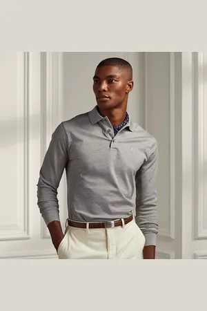 Ralph Lauren Piqu?? Long-Sleeve Polo Shirt