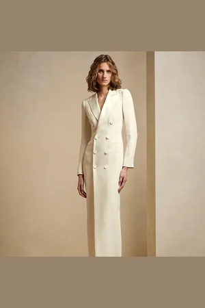 Ralph Lauren Kristian Silk Tuxedo Dress