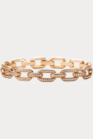 Ralph Lauren Pave Diamond Rose Gold Chain Bracelet