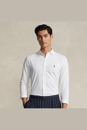 Ralph Lauren Jersey Spread-Collar Shirt