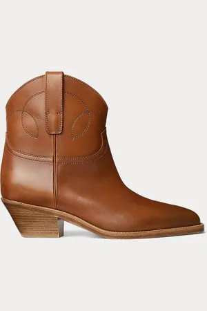 Ralph Lauren Jayme Burnished Calfskin Bootie