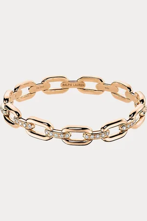 Ralph Lauren Pave Diamond Rose Chain Bracelet
