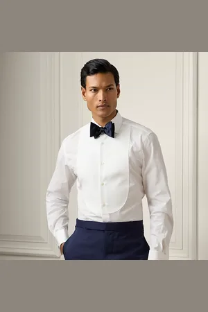 Ralph Lauren Piqué-Bib French Cuff Tuxedo Shirt