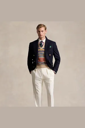 Ralph Lauren Pleated Wool Barathea Trouser