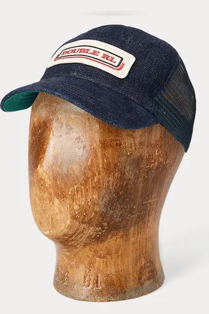 Ralph Lauren Indigo Logo-Patch Denim Trucker Cap