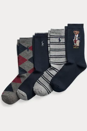 Ralph Lauren Polo Bear Preppy Crew Sock 4-Pack