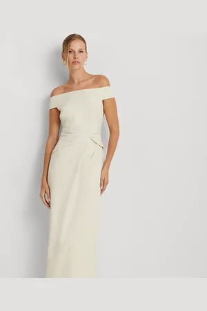 Ralph Lauren Crepe Off-the-Shoulder Gown