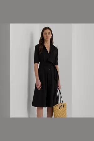 Ralph Lauren Belted Cotton-Blend Shirtdress