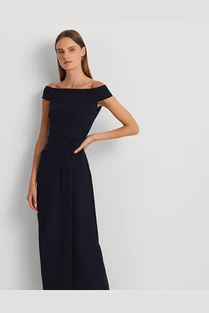 Ralph Lauren Crepe Off-the-Shoulder Gown