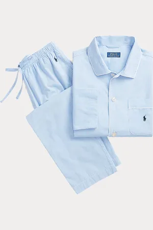 Ralph Lauren Gingham Poplin Long Sleep Set