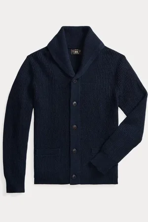 Ralph Lauren Textured Cashmere Shawl-Collar Cardigan