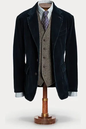 Ralph Lauren Unconstructed Indigo Corduroy Sport Coat