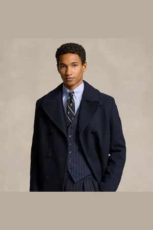 Ralph Lauren Polo Wool-Blend Melton Peacoat