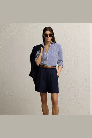 Ralph Lauren Tracy Pleated Linen Short