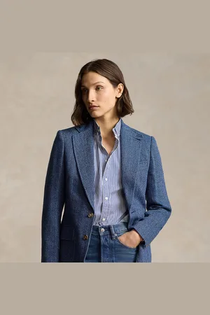 Ralph Lauren Herringbone Linen-Blend Blazer