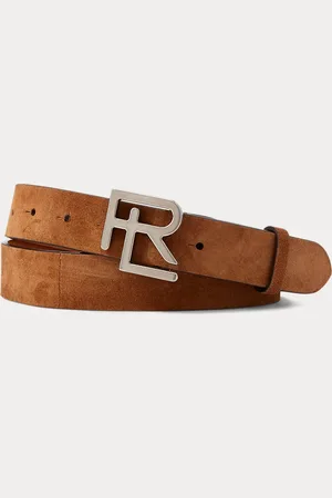 Ralph Lauren RL-Buckle Calf-Suede Belt