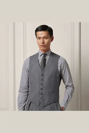 Ralph Lauren Handmade Striped Wool-Blend Waistcoat