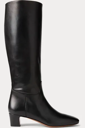 Ralph Lauren Whitley Burnished Calfskin Tall Boot