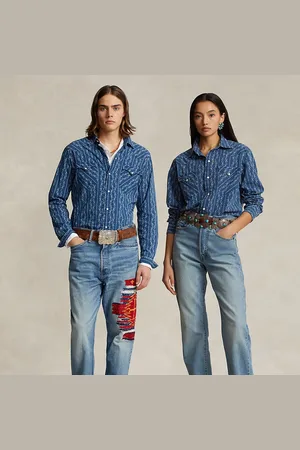 Ralph Lauren PRL x Naiomi Glasses Print Western Shirt