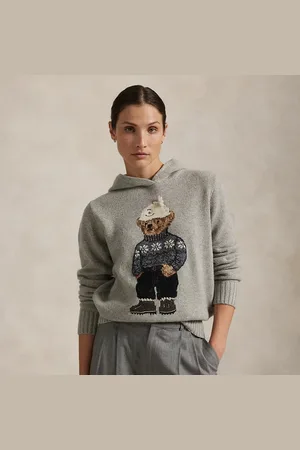Ralph Lauren Polo Bear Wool-Cashmere Knit Hoodie